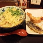 丸亀製麺 - ぶっかけうどん＋かしわ天＋なす天