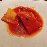 Osteria Falco - かぼちゃとマスカルポーネを詰めたラビオリ