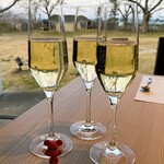 ホテル ビワ ドッグ - スパークリングワインで乾杯