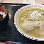 Shinasobasampa - 支那そば 大盛　高菜飯