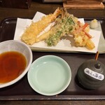 ゆたけ庵 - 本日の野菜天ぷら（5品）＋海老天ぷら