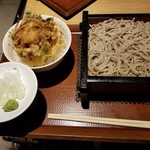 江戸切り 助六そば ぬる燗佐藤 - かき揚げ丼セット（税込1,430円）