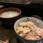 田はら - ・桜えびと新筍の土鍋ご飯