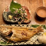 吟魚のはなれ  吟チロリ - のどぐろ塩焼きと鰯のたたき