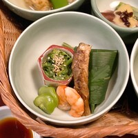 魚三楼 - おひたし、そら豆など