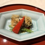 割烹つづみ - 能登椎茸と特選牛のカダイフ揚げ