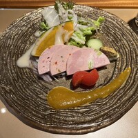 せんなり亭　心華房 - 自家製ハムサラダ