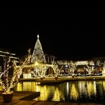 カヌチャベイホテル＆ヴィラズ - ビュッフェレストランの前はライトアップされてます♪