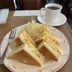 なかおか珈琲 - トーストサンドセット/800円♪