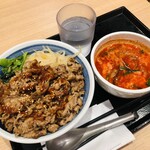 Yakitatenokarubi - ♪カルビ丼(大)肉増Aセット¥1280
