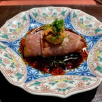 Ji-Cube - 和牛と雲丹と万願寺とうがらしのガーリックソース和牛と雲丹と万願寺とうがらしのガーリックソース