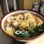 そばの神田東一屋 - アサソバビンボー！　
            朝そば＋えびかき揚げ＋きつね！　
            　
            ゴゥジャス
            まさにゴゥジャス