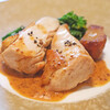 ヤナカ スギウラ - ランチコース 4300円 の大山鶏のロースト 温野菜添え