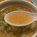 麺 一直 - 塩のスープ
