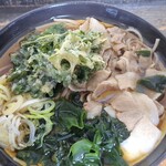 はや川 - 肉そば＋春菊天オン