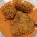 とんかつ まい泉 - ヒレ一口かつ、桜えびコロッケ、アジフライ