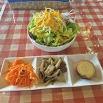 花・ふらんす食堂やまもと - 定食：サラダ・野菜のお惣菜３種