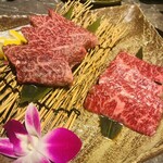北新地焼肉 きらく - 和牛ハラミと和牛サガリ