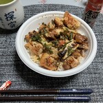 やきとりたけちゃん - R6.3.20 焼鳥丼+親串一本分増量+サービスの唐揚げ　^ ^