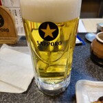 Kashiraya - 生ビール（中ジョッキ）594円 ♪