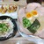 ラー麺 陽はまた昇る - 料理写真:餃子６個、チャーシューマヨ丼、とりとんこつラーメン＆トッピング全部のせ