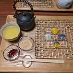 奈良水晶 - 水晶餅とお茶のセット