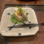 Yoshibou Rin - 豆腐の味噌漬けからすみのせ