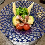 かね辰 - 春野菜と蛍烏賊のお浸し 650円