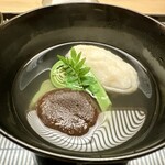 山の井 - 帆立の真丈、蓬麩