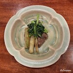 千陽 - 十和田湖牛と芹と独活を朝倉粉山椒とともに