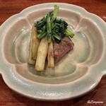 千陽 - 十和田湖牛と芹と独活を朝倉粉山椒とともに