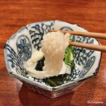 千陽 - 槍烏賊には飾り包丁が入れら