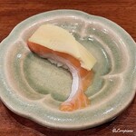 千陽 - 桜鱒と早掘り筍のにぎり