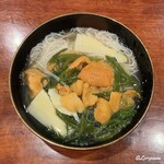 千陽 - バフン海胆と早掘り筍と和布蕪の温麺