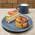 LA PATISSERIE KATSURA - バスク 小、ルイ・ブラン、カフェラテ ( HOT )♡