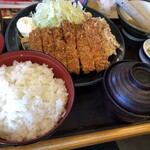 Hanaya Yohei - 2024/3/10 ランチで利用。やわらかロースとんかつ(150g)＆竜田揚げ(2個)定食(ご飯大盛り)