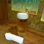 居酒屋 若大将 - 2014.01 とりあえず生ビール