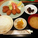 八徳 - ランチセット　カキフライ（５ケ）