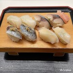 勢登鮨 - 料理写真:烏賊､〆鯖､真鰯､烏賊の生耳