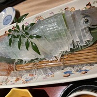 対馬のどぐろとイカ活き造り 博多 魚蔵 都ホテル店 - 