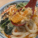 丸亀製麺 - 【2024.3.21(木)】うま辛担々うどん（並盛）740円→710円の揚げ玉