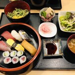 Nagonago - 日替わり「お寿司&蕎麦」900円込み