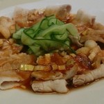 福錦 - 薄切り豚肉 ニンニクソース
