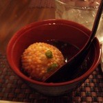 ワインと串揚げ こぱん - もうそろそろ〆ようかなと言ってると，
      〆にお茶漬けはいかがですか？と。