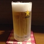 博多とんこつラーメン - 生ビール350円