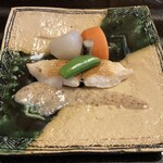 四季彩料理　藤美 - 赤カレイの玉ねぎ麹焼き