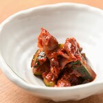 Homemade firefly squid and cucumber kimchi (1 serving)