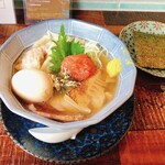 古民家ヌードゥル 黒揚羽森住 - 梅塩だし中華 トッピング全部