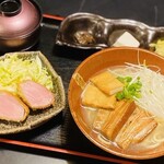 Miyako soba and pork fillet cutlet small set