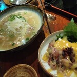 米心 - ホタルイカの酢味噌和えと塩もつ煮込み